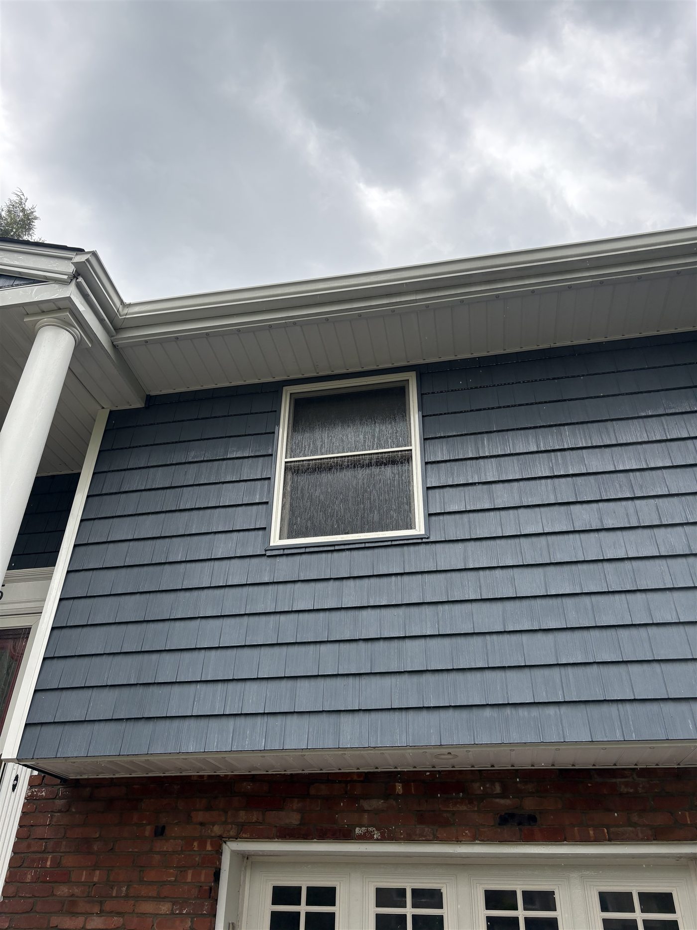 Pure Blue gutter brightening after service