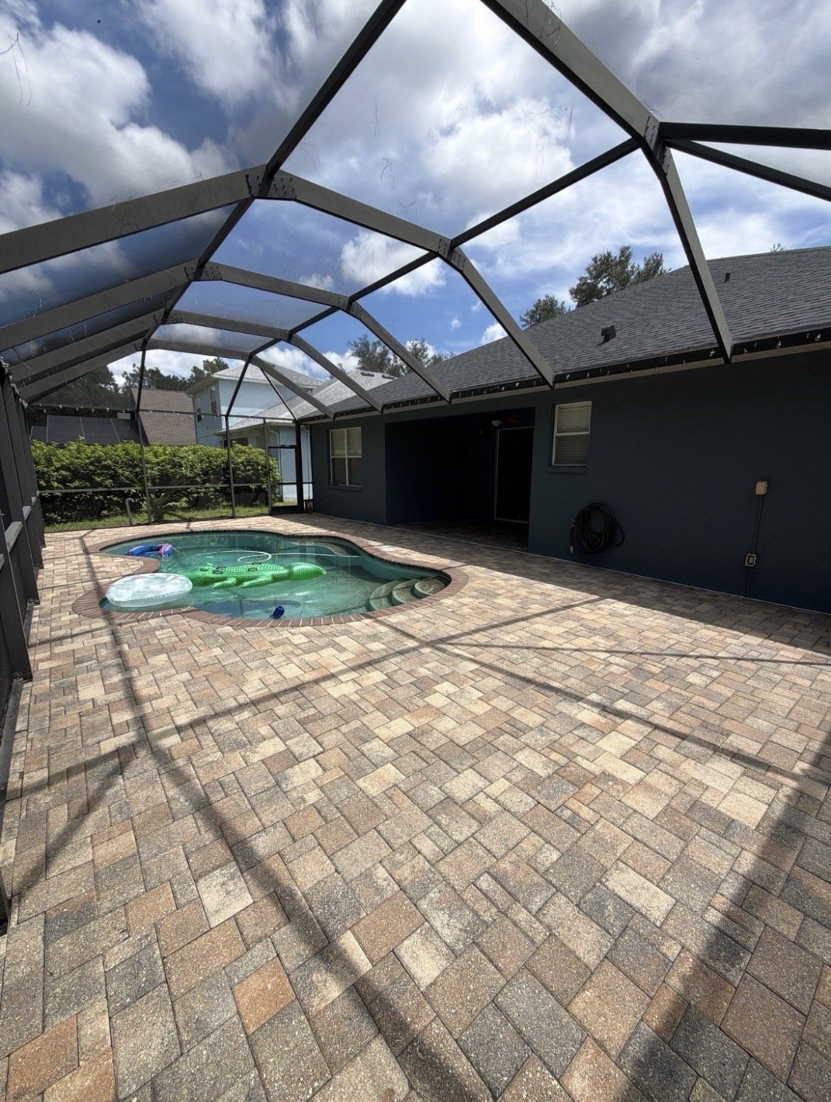 Pure Blue paver restoration after service