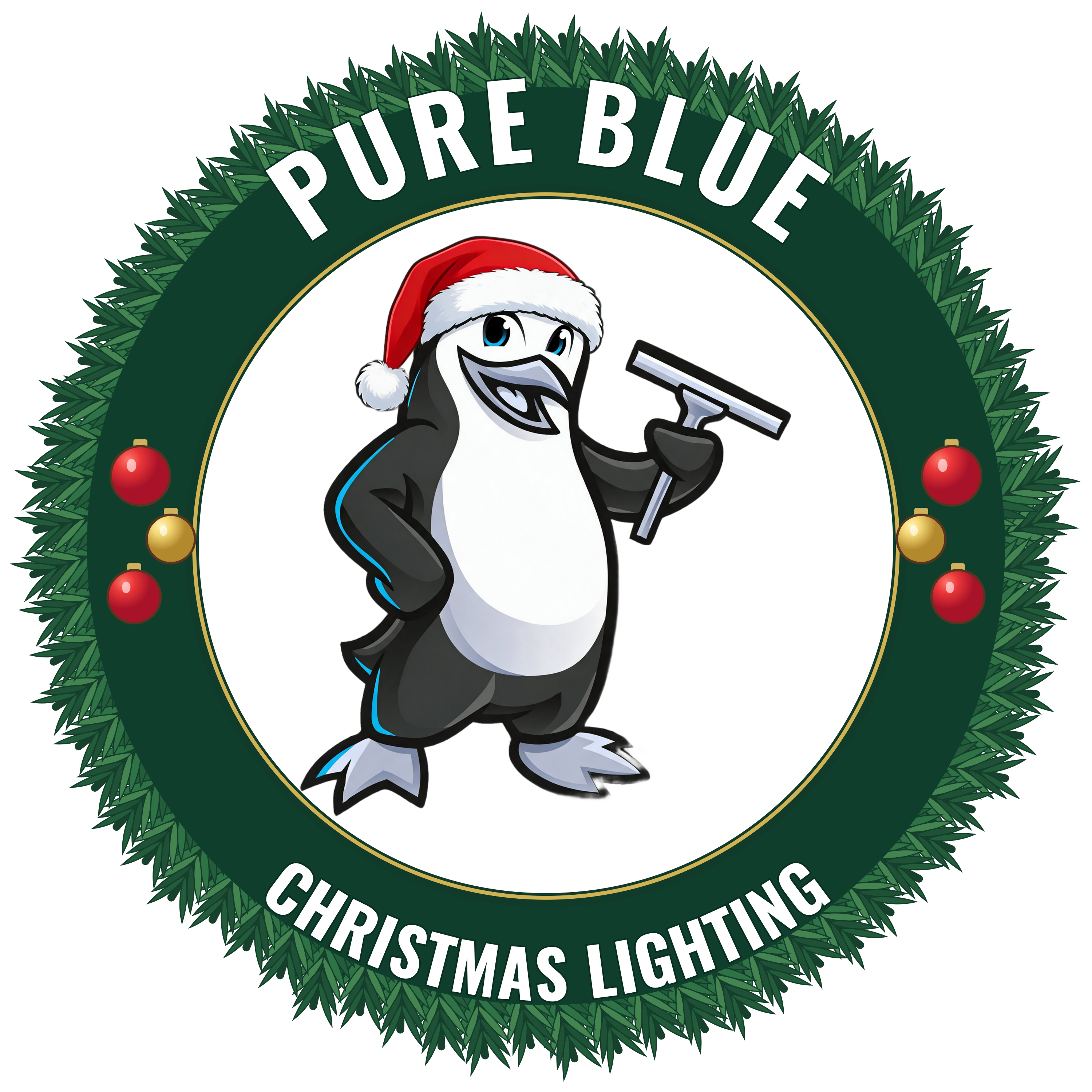 Pure Blue Christmas Lighting