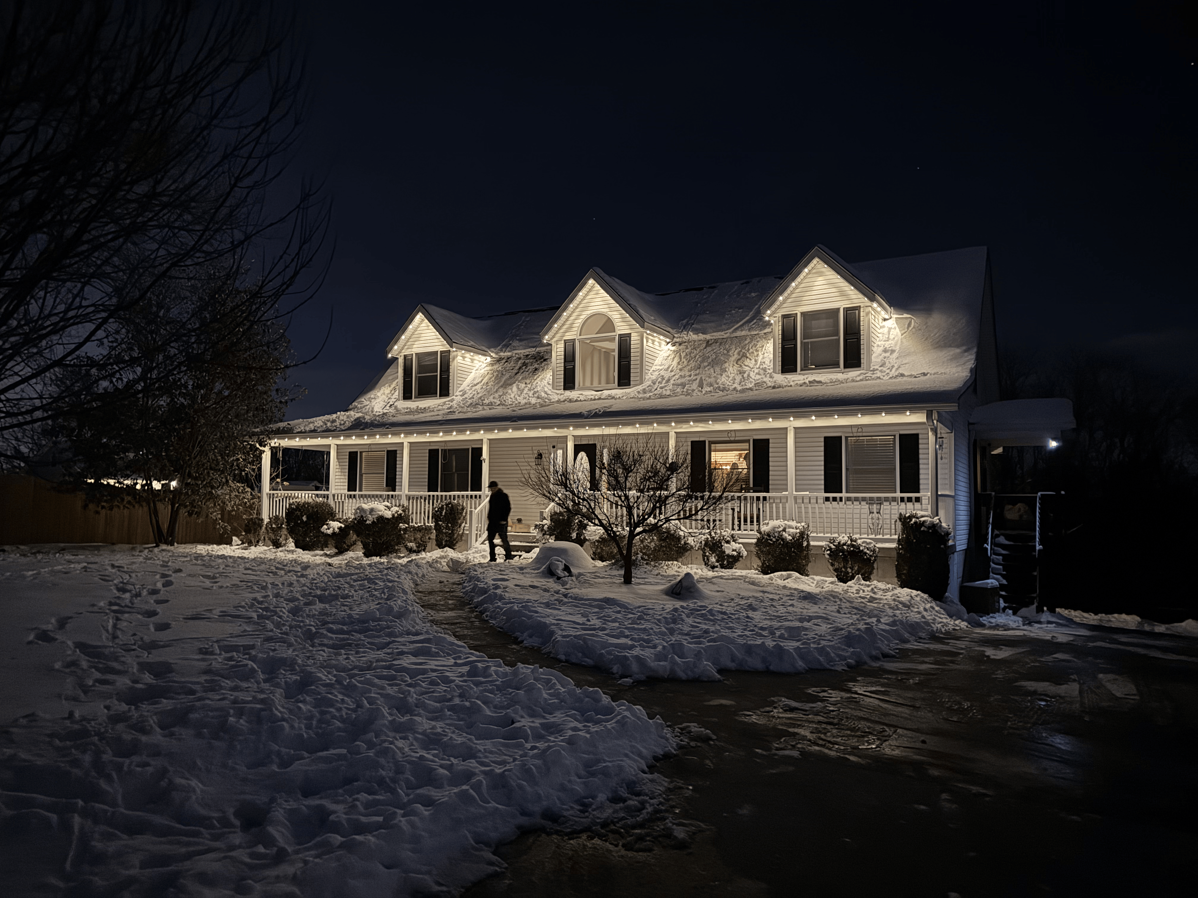 Professional holiday lighting project